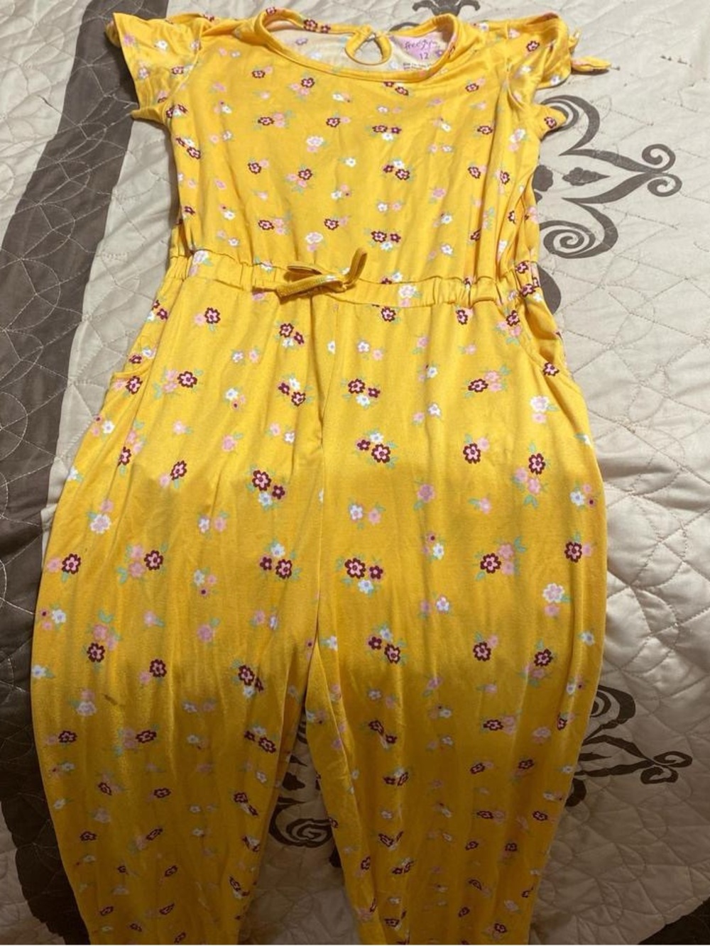 Freestyle Revolution Yellow Floral Jumpsuit Romper